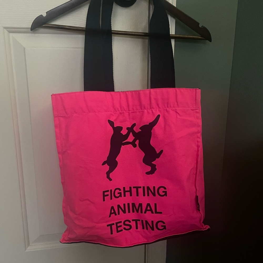 Lush Vibrant Pink Tote with Black Accents